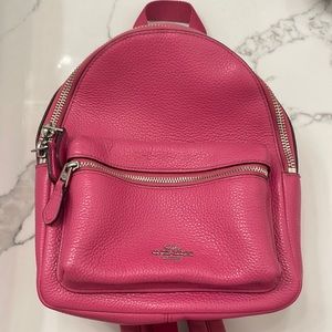 Coach pink small backpack